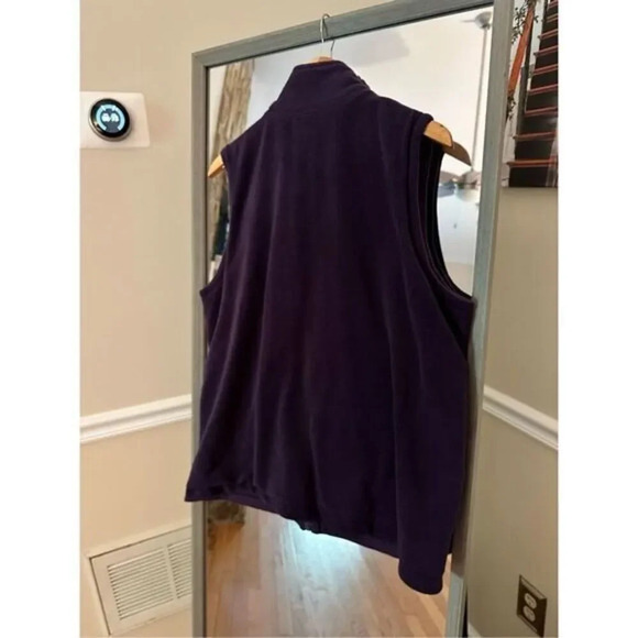 Women's LANDS' End Purple Zip Vest Large - Picture 4 of 4